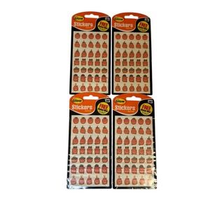 Vintage Halloween‎ Pumpkin Glow In Dark Stickers - 4 Packs Multi Pack